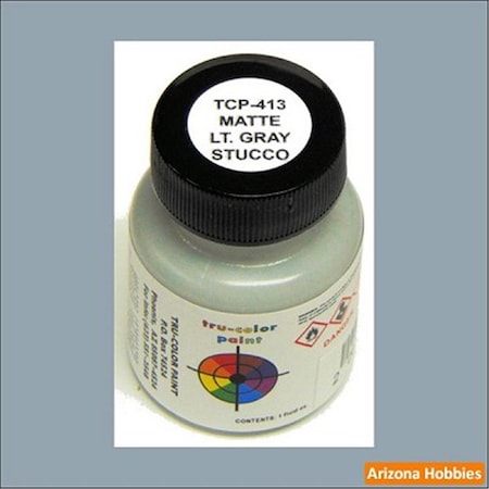 Tru-Color Paint Stucco Acrylic Paint; Matte Light Gray TCP413